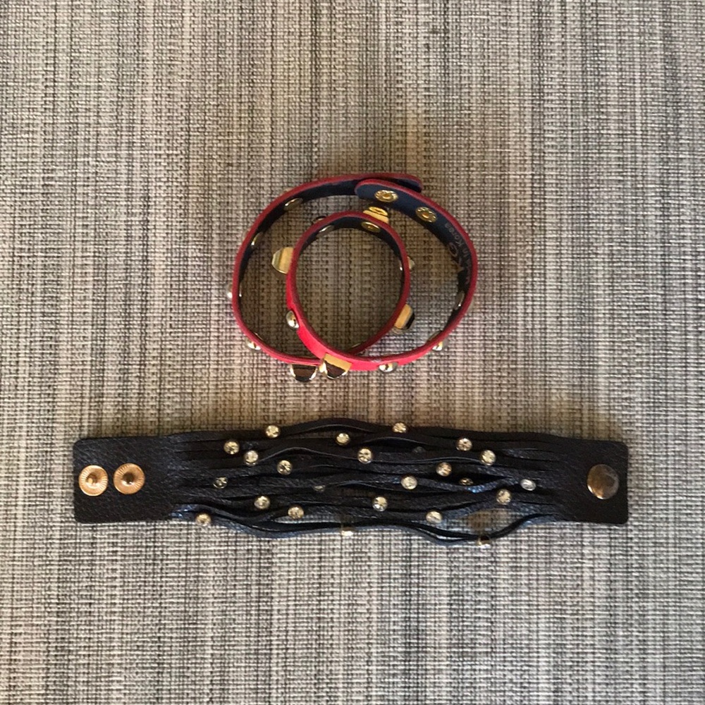 Synthetic leather accessory bracelets